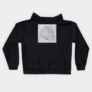 Momma sloth and baby sketch Kids Hoodie